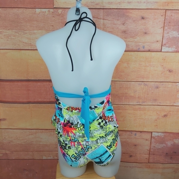 🍄3/50$🍄 Op neon accents tankini top large buttom small - Picture 7 of 10